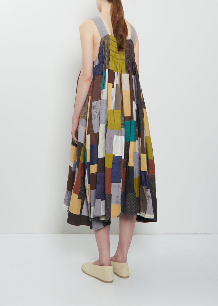 Silk Linen Patchwork Ari Stitch Dress