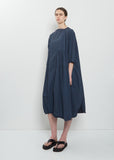 All Spice Cotton Dress — Navy Thin Check