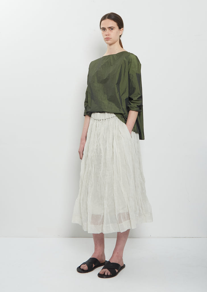 Voile + Ultra Light Canvas Layer Skirt— Pebble