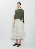 Voile + Ultra Light Canvas Layer Skirt— Pebble