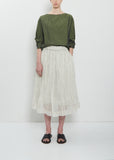 Voile + Ultra Light Canvas Layer Skirt— Pebble