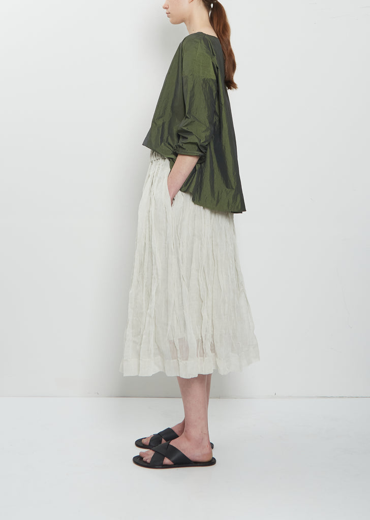 Voile + Ultra Light Canvas Layer Skirt— Pebble