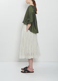Voile + Ultra Light Canvas Layer Skirt— Pebble