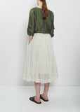 Voile + Ultra Light Canvas Layer Skirt— Pebble