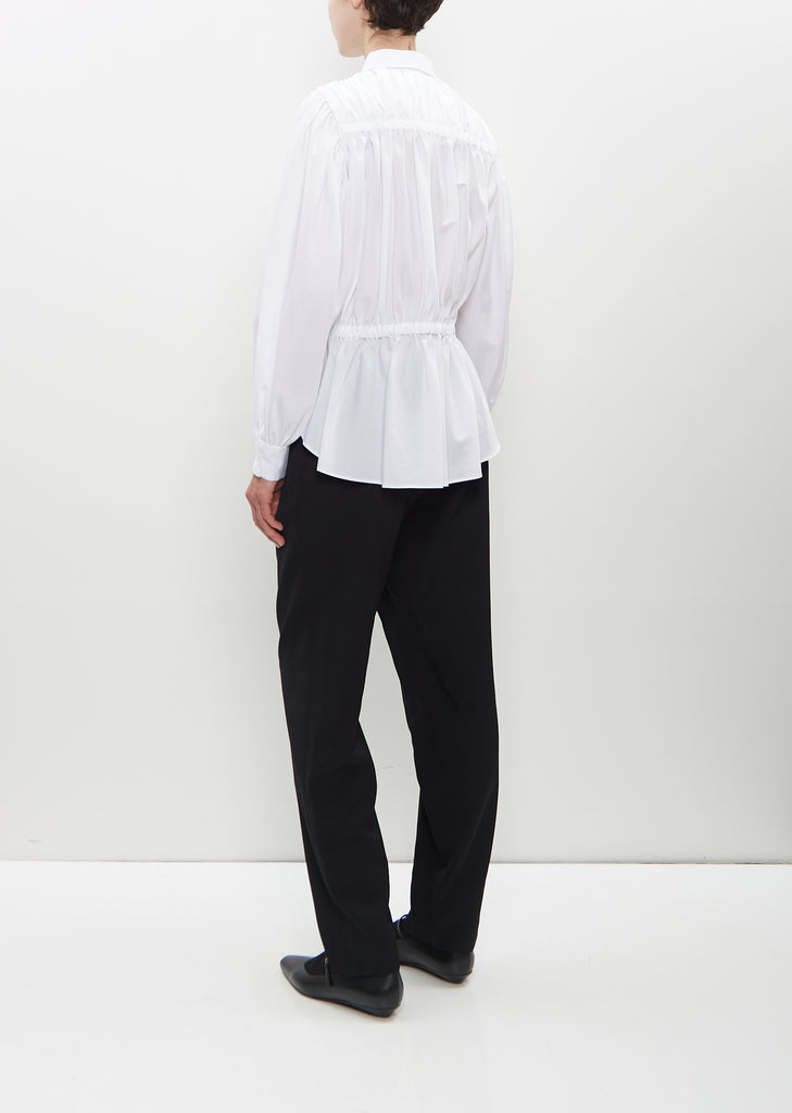 Pleated Button Blouse