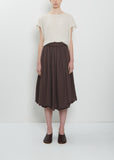 Light Cotton Gathered Double Layer Skirt — Grape