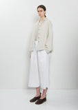 Heavy Cotton Loose Blazer Jacket — Pebble