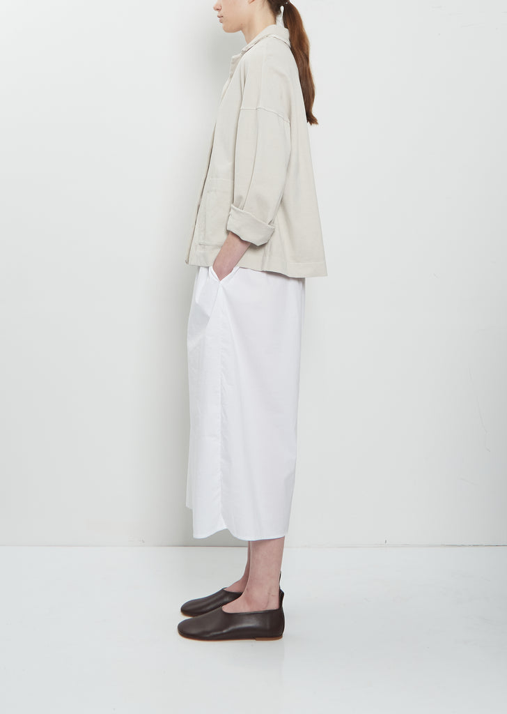 Heavy Cotton Loose Blazer Jacket — Pebble