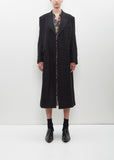 Long Wool Houndstooth Coat