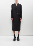 Long Wool Houndstooth Coat