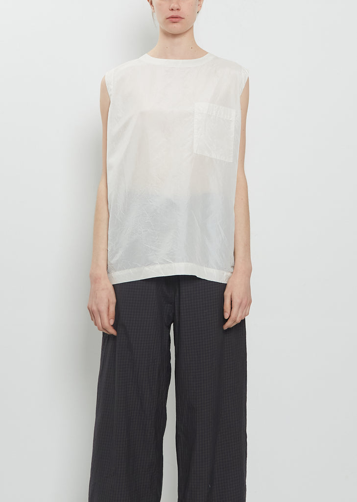 Pocket Big Tank Silk Shirt