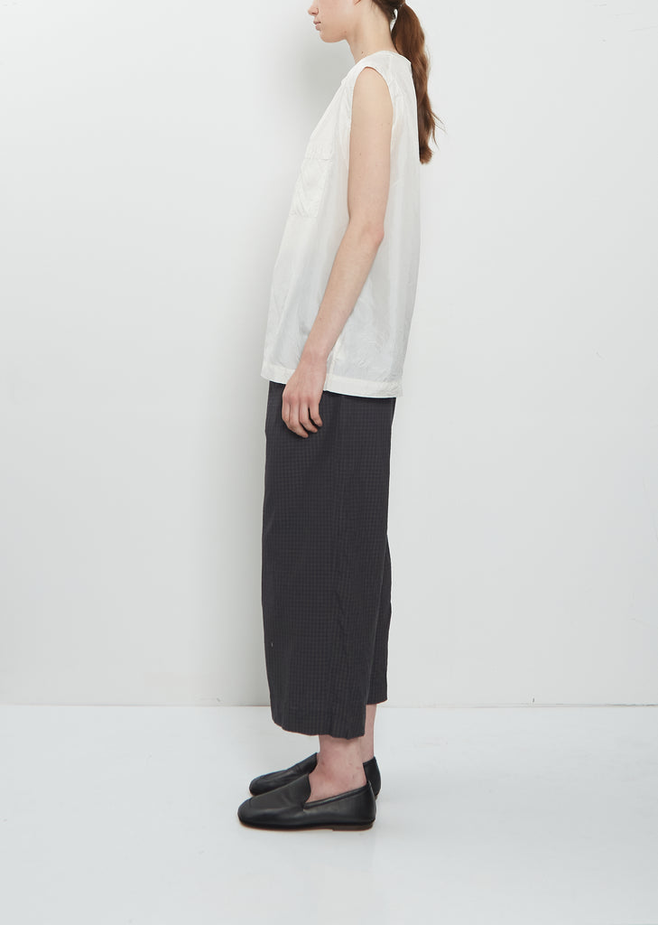 Pocket Big Tank Silk Shirt