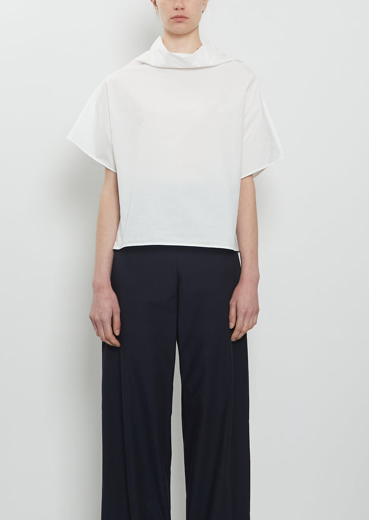 Cotton Popeline Short Chunky Tunic - White