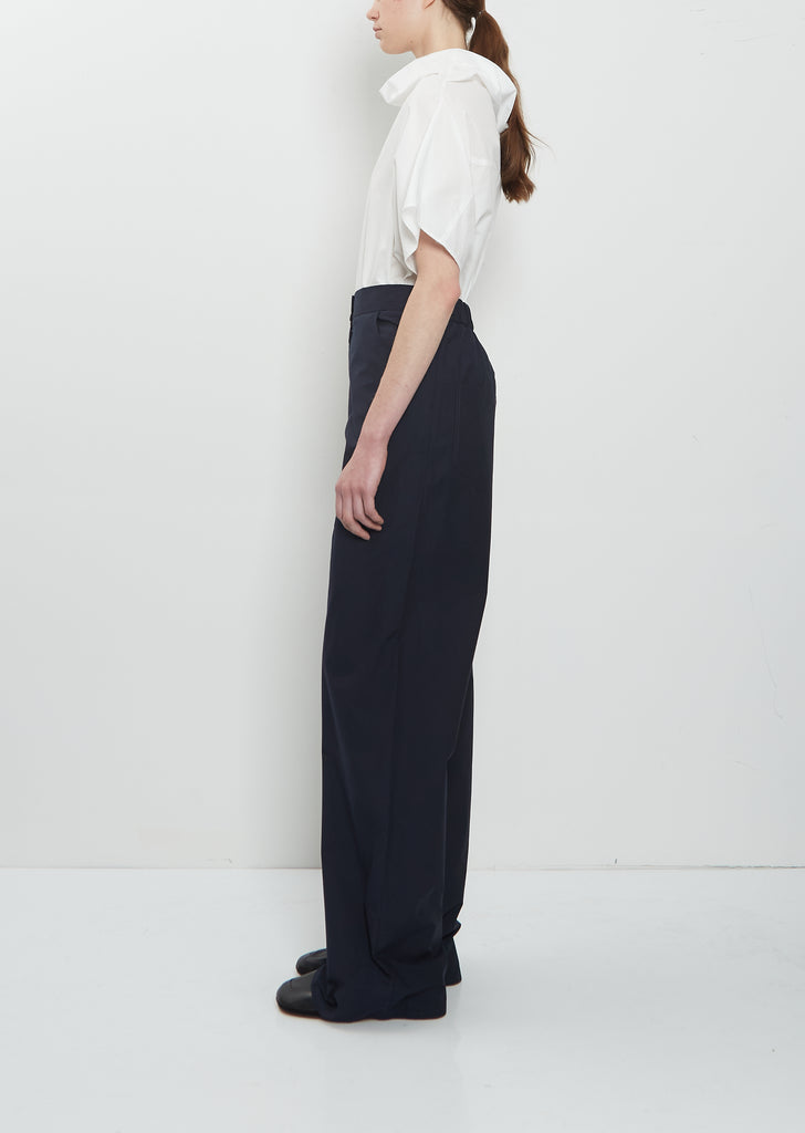 Cotton Popeline Full Pants — Midnight