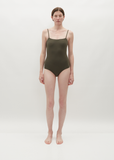 Aquarelle One-Piece Swimsuit — Olive Noir