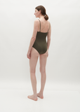 Aquarelle One-Piece Swimsuit — Olive Noir