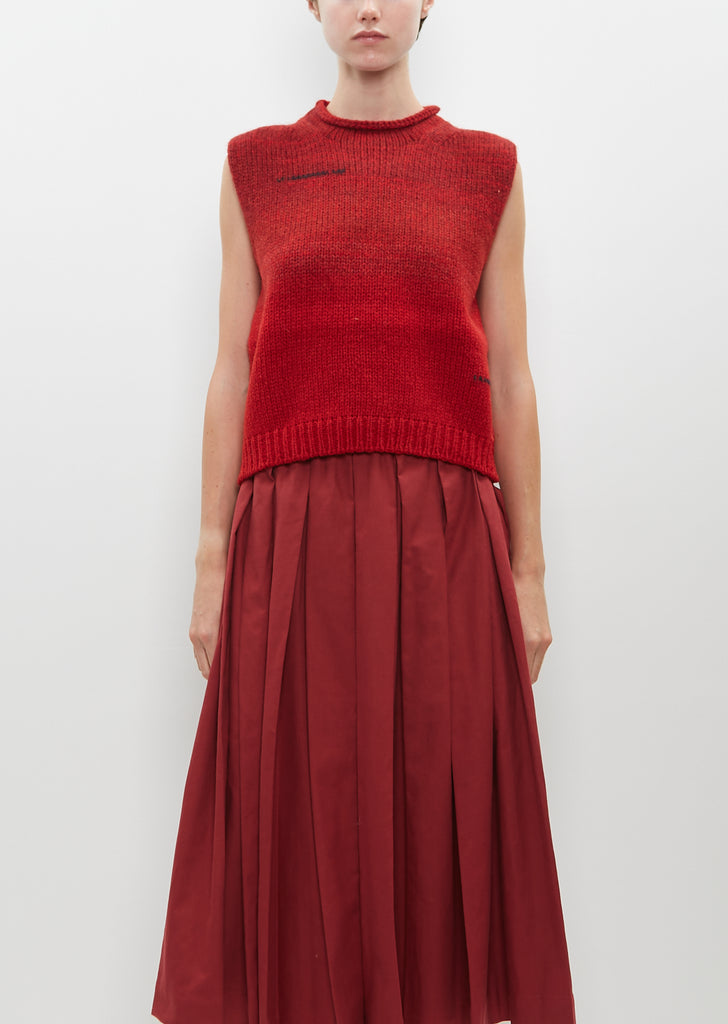 Klyde Sweater Vest — Red Melange