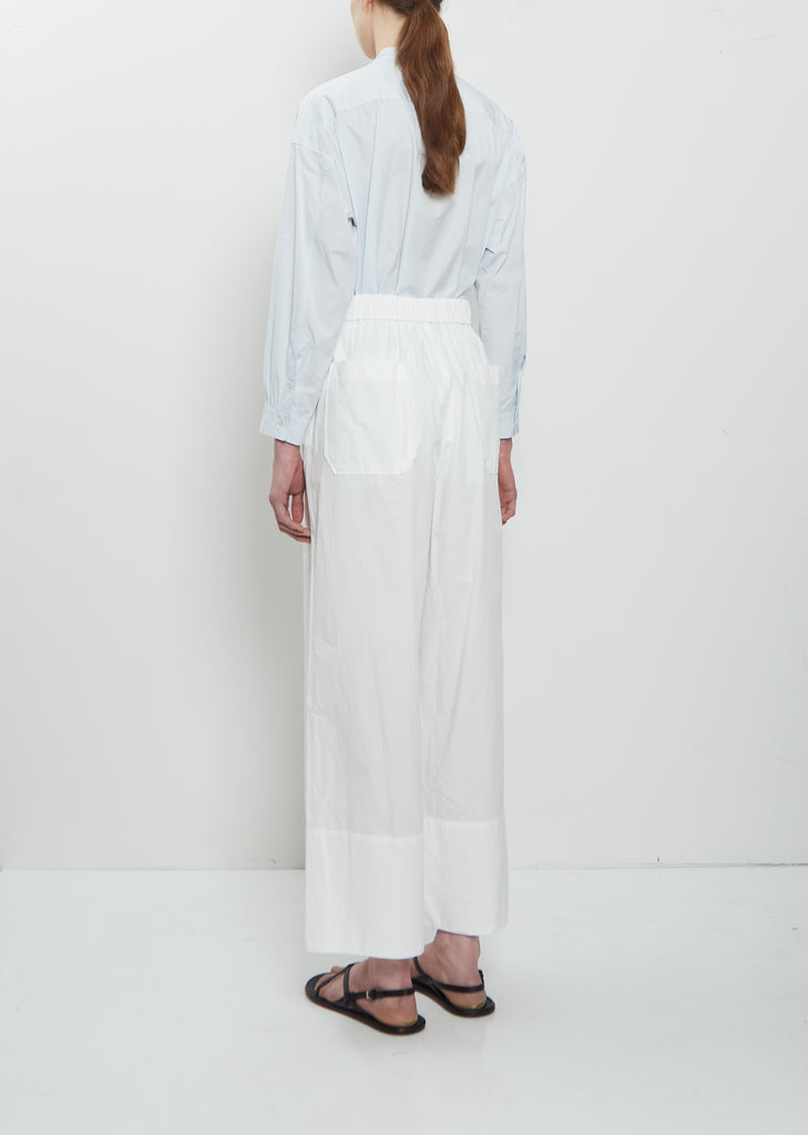Pajama Long Cotton Pants — Off White
