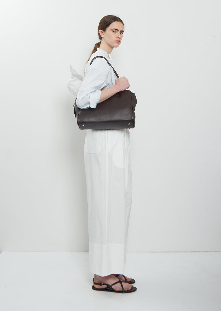 Soft Bowling Leather Bag, Medium