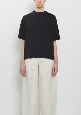 Flare Fine Cotton Knit T-Sweater