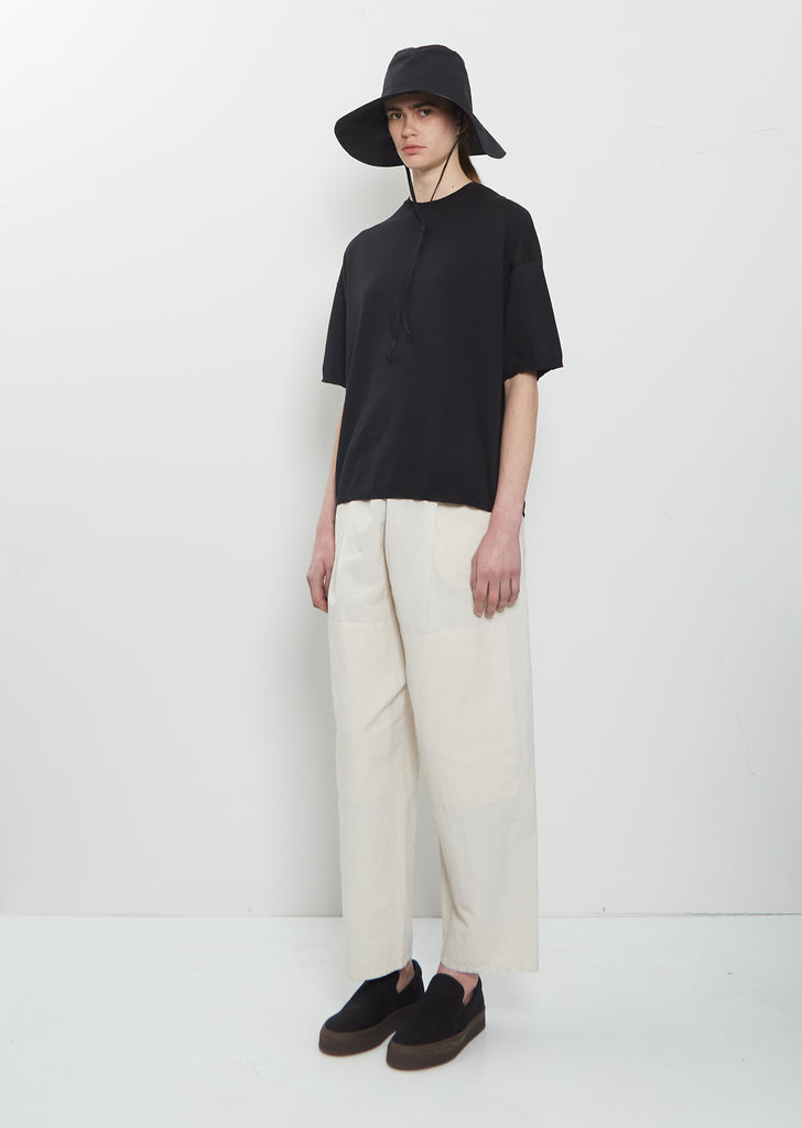 Wide Brim Cotton Plain Hat