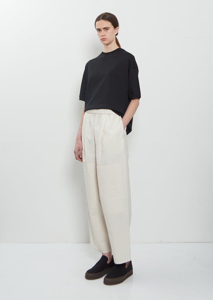One Tuck Linen Cotton Pant — Ivory