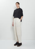 One Tuck Linen Cotton Pant — Ivory