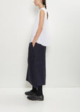 V-Back Sleeveless Cotton OE Top  — White