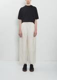 One Tuck Linen Cotton Pant — Ivory