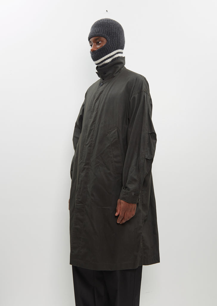 Striped Balaclava — Charcoal / Off White