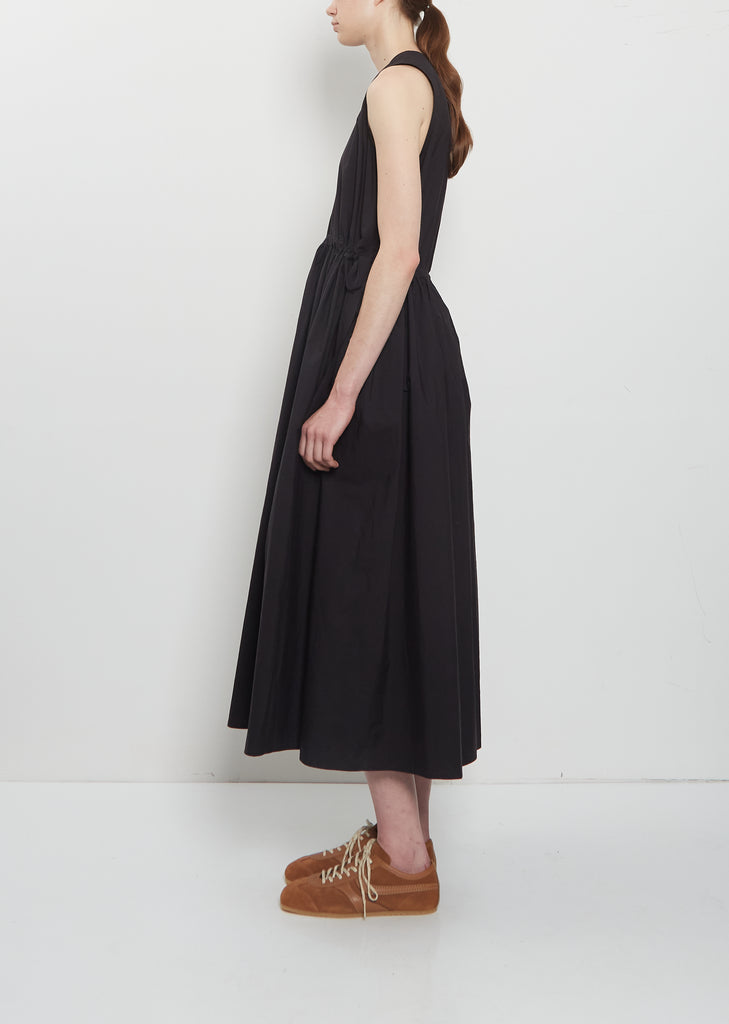 Cotton Pleated Sleeveless Dress