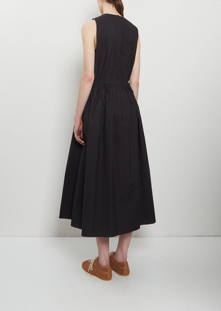 Cotton Pleated Sleeveless Dress