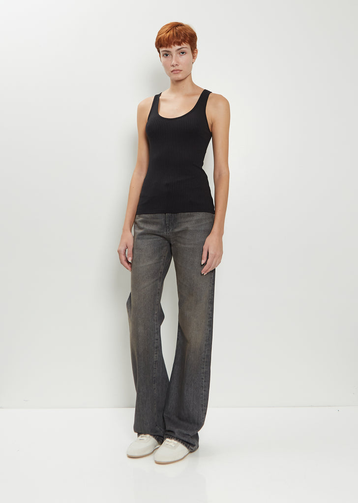 Luiza Organic Cotton Blend Tank — Black