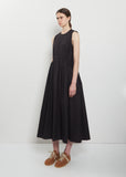 Cotton Pleated Sleeveless Dress
