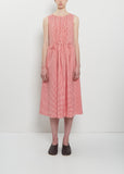 Cotton Vichy Check Gather Detail Dress
