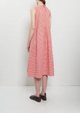 Cotton Vichy Check Gather Detail Dress