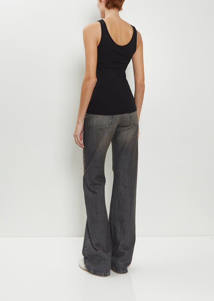 Luiza Organic Cotton Blend Tank — Black