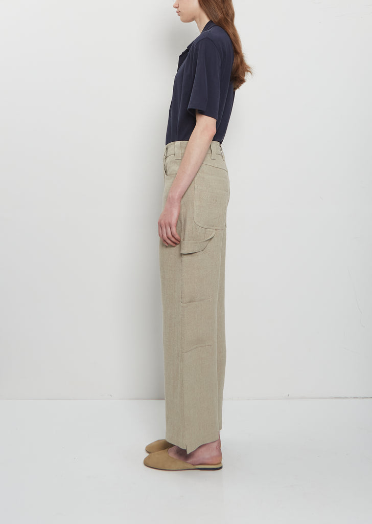 Frankie Heavyweight Linen Workwear Trousers