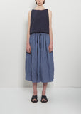 Striped Crinkle Taffeta Skirt