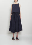Cotton Poplin Balloon Hem Skirt