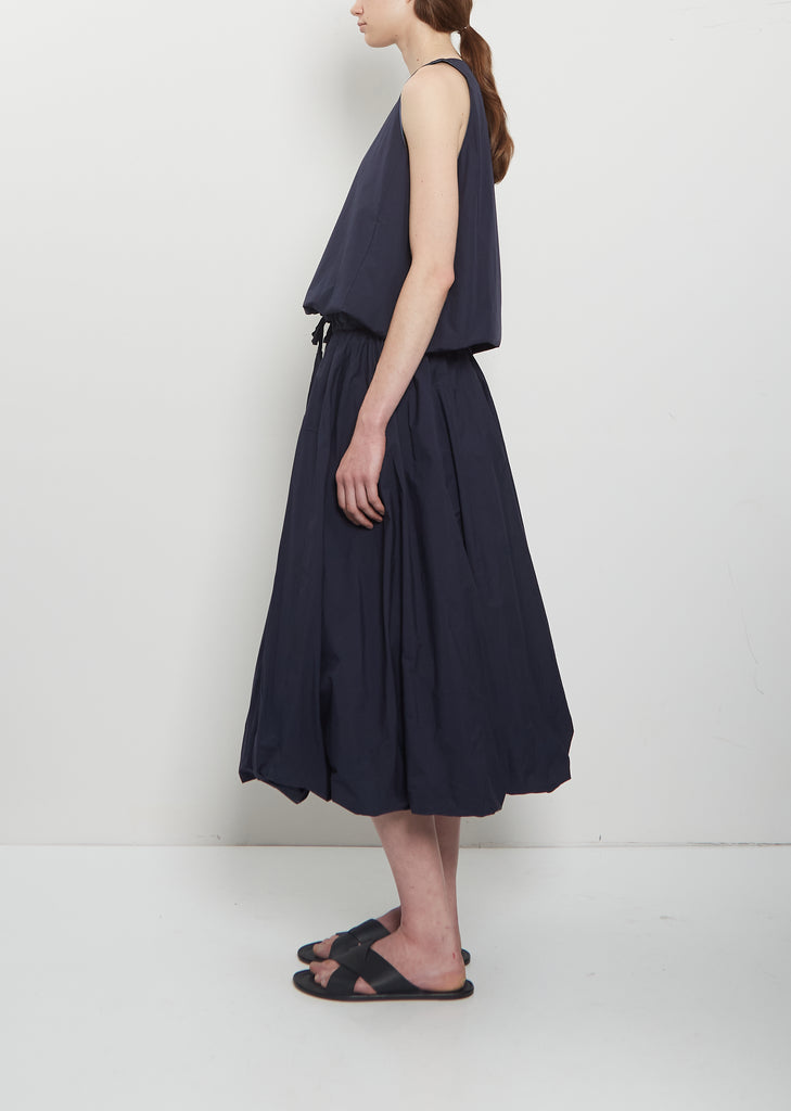 Cotton Poplin Balloon Hem Skirt