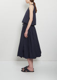 Cotton Poplin Balloon Hem Skirt