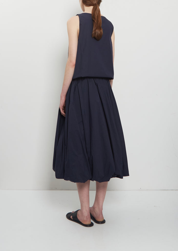 Cotton Poplin Balloon Hem Skirt