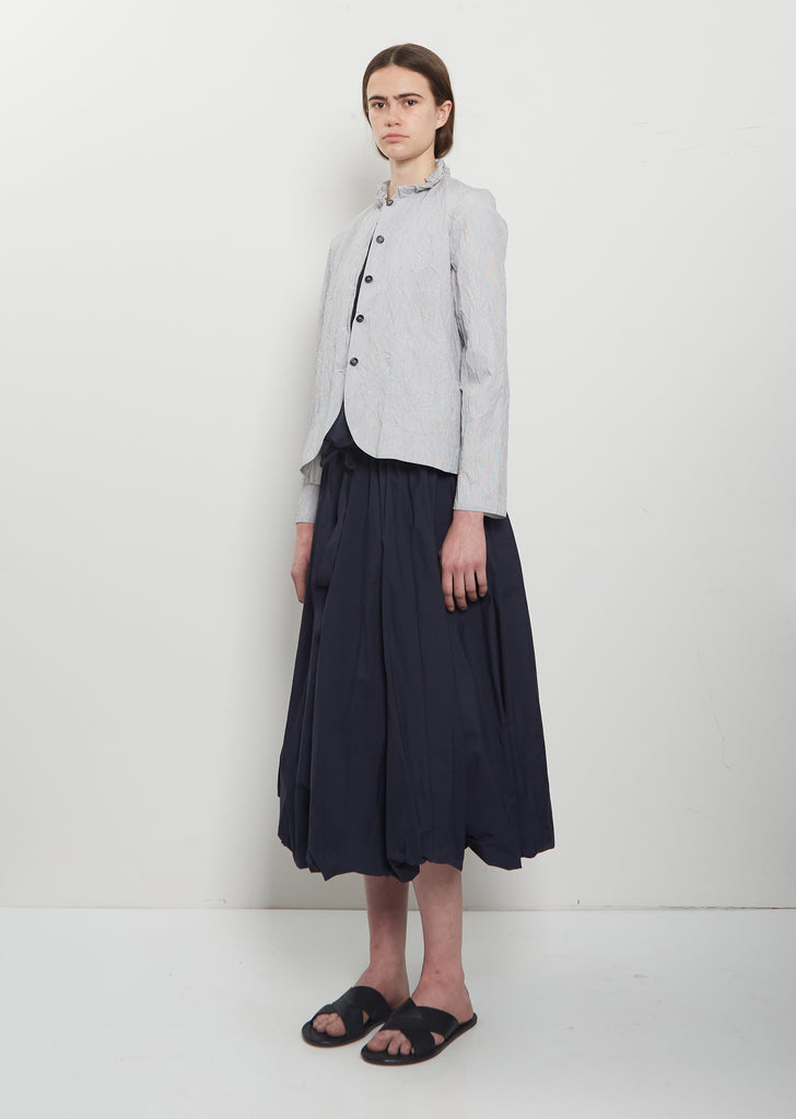 Crinkle Tafetta Ruffle Collar Jacket — Abyss