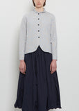 Crinkle Tafetta Ruffle Collar Jacket — Abyss