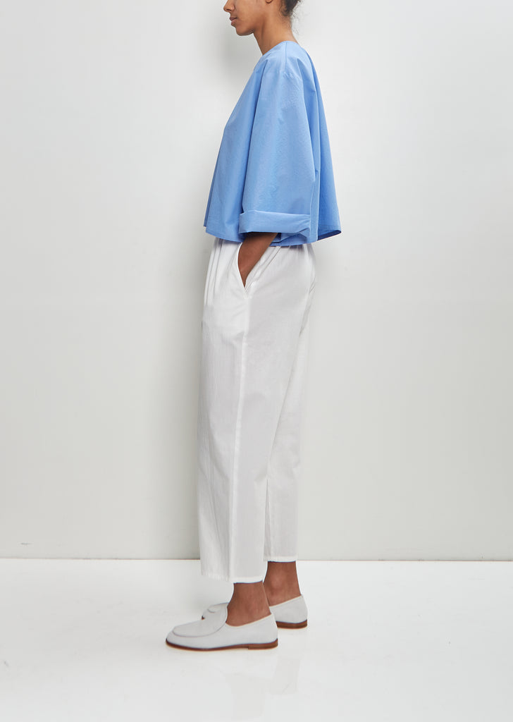 Cotton Carrot Pants — White