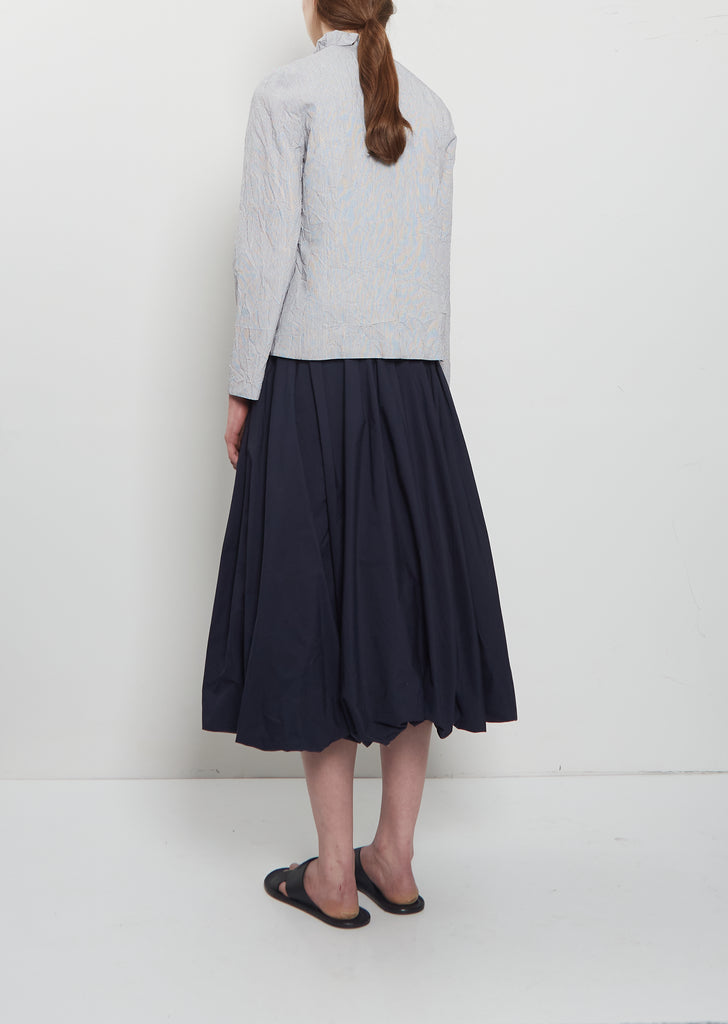 Crinkle Tafetta Ruffle Collar Jacket — Abyss