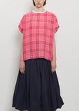 Tartan Linen Boxy Top