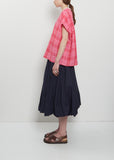 Tartan Linen Boxy Top