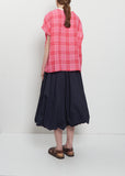 Tartan Linen Boxy Top